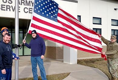 Replacing flag for the Army Reserve Training Center