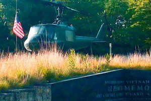 Helicopter at LZ Peace, Flag Day 2025.