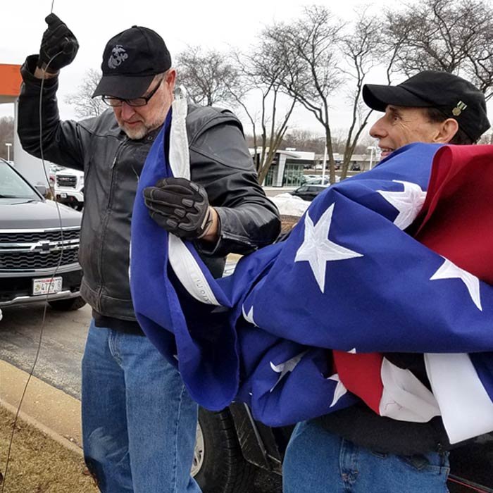 Smoke Brothers with flags.