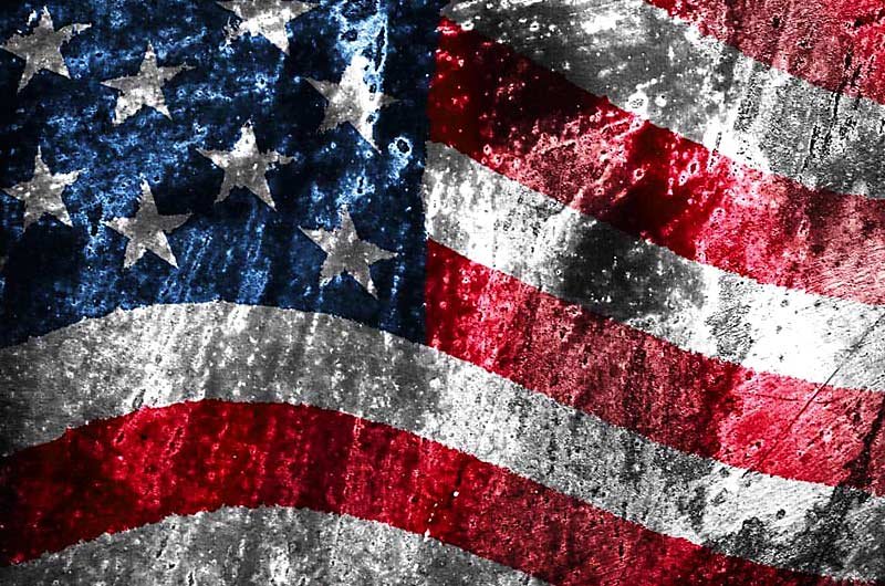 Retired American flag.