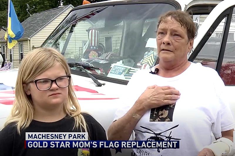 Gold Star Mom flag recipient.