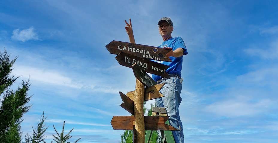 Vietnam veterans directional signpost.